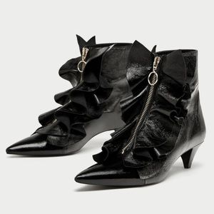 NWT Zara heels ankle boots leather shoes 109$